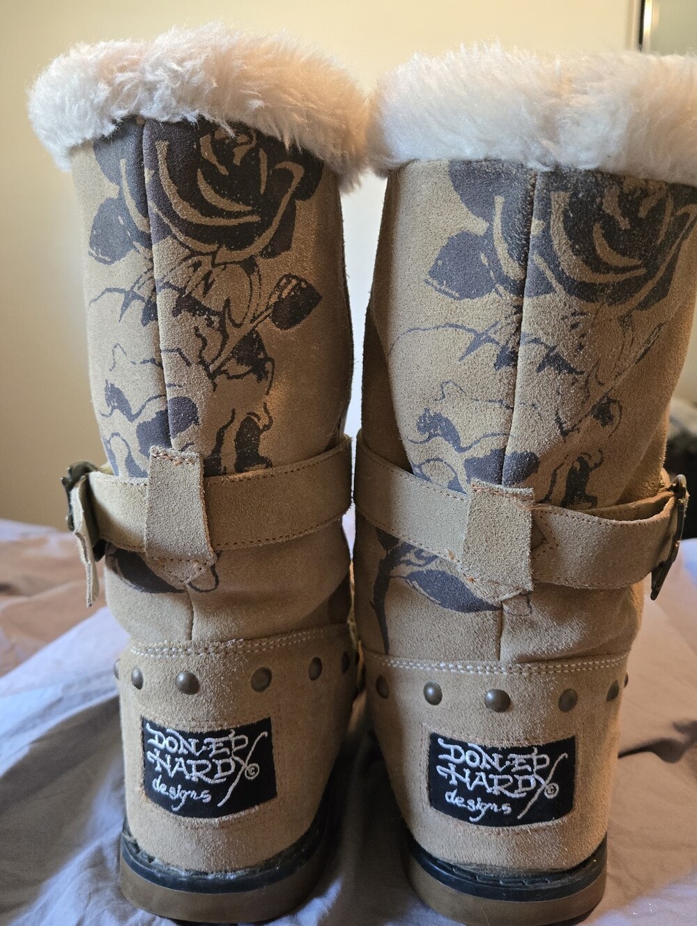 Ed Hardy Love Kills Slowly Suede Boots - Picture 4 of 7